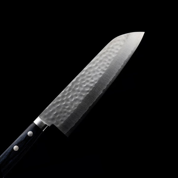 Masutani Hamono VG10 Kokuryu Damascus Tsuchime Santoku Knife 170mm