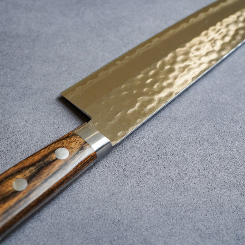 Masutani Hamono VG10 Kokuryu Damascus Tsuchime Santoku Knife 170mm Scotch Western Handle