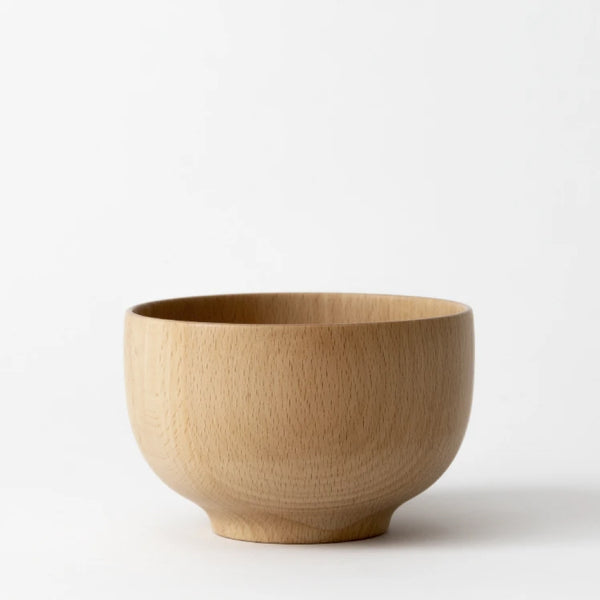 Taffeta beech wood round rice bowl 12cm