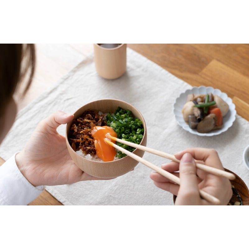 日本taffeta 櫸木 圓形飯碗 12厘米