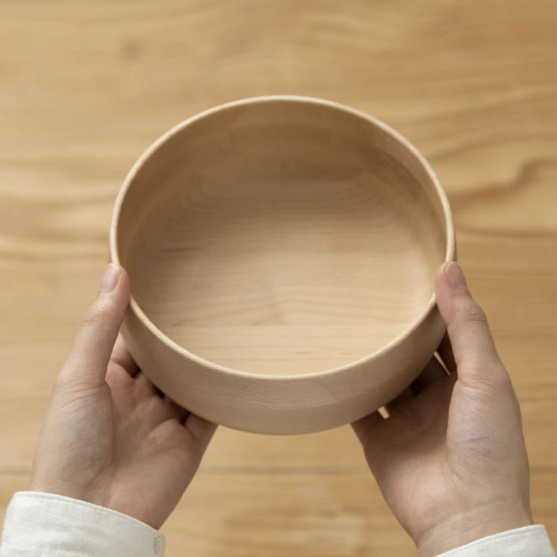 日本taffeta 硬楓木 圓形沙律碗 16厘米