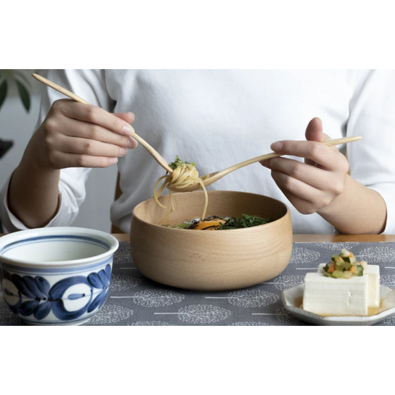 日本taffeta 硬楓木 圓形沙律碗 16厘米