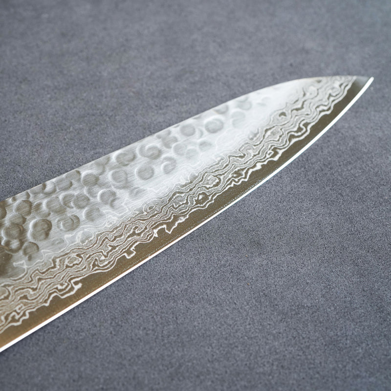 Sakai Takayuki 45-Layer AUS10 Damascus Hammered Gyuto Knife 210mm