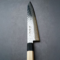 Sakai Takayuki 45-Layer AUS10 Damascus Hammered Gyuto Knife 210mm