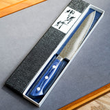 Sakai Takayuki 33-Layer VG10 Damascus Hammered Petit Knife with Blue Handle 150mm