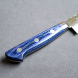 Sakai Takayuki 33-Layer VG10 Damascus Hammered Petit Knife with Blue Handle 150mm