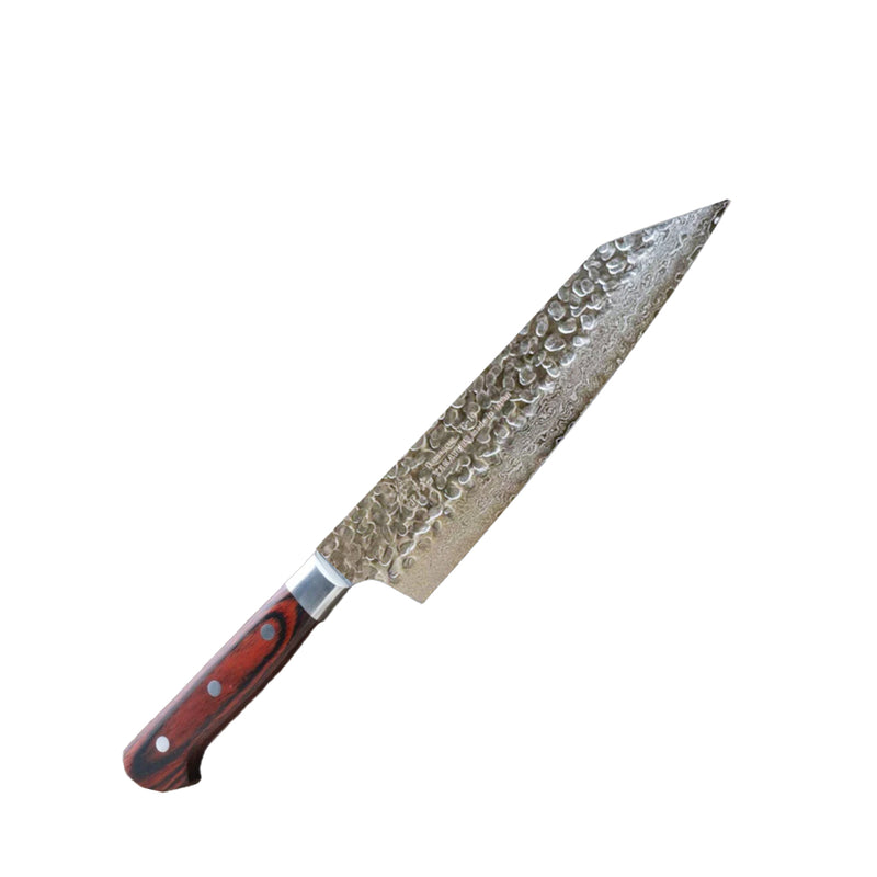 Sakai Takayuki 33-Layer VG10 Damascus Hammered Kiritsuke Gyuto Knife 190mm