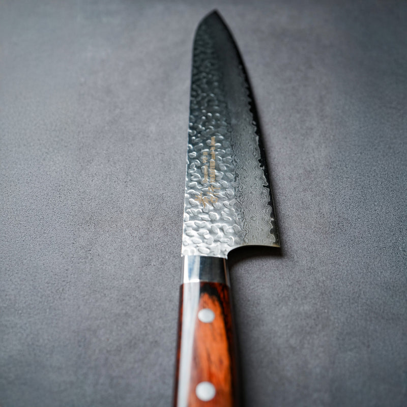 Sakai Takayuki 33-Layer VG10 Damascus Hammered Gyuto Knife 240mm
