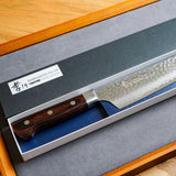 Sakai Takayuki 33-Layer VG10 Damascus Hammered Kiritsuke Gyuto Knife 190mm