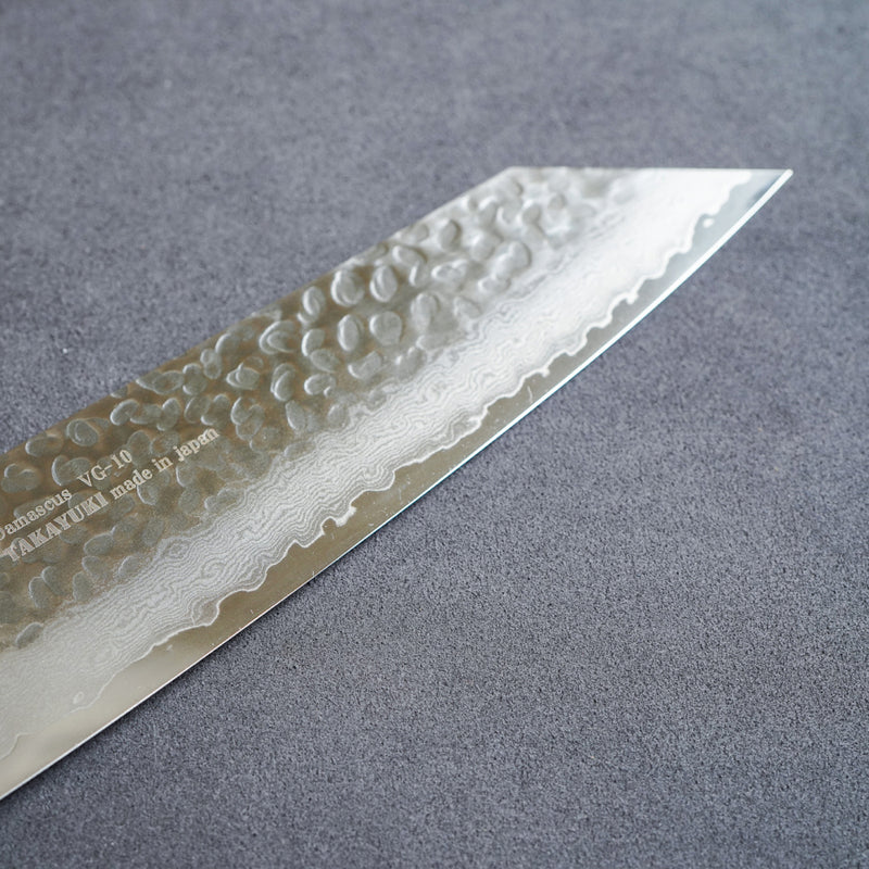 Sakai Takayuki 33-Layer VG10 Damascus Hammered Kiritsuke Gyuto Knife 190mm