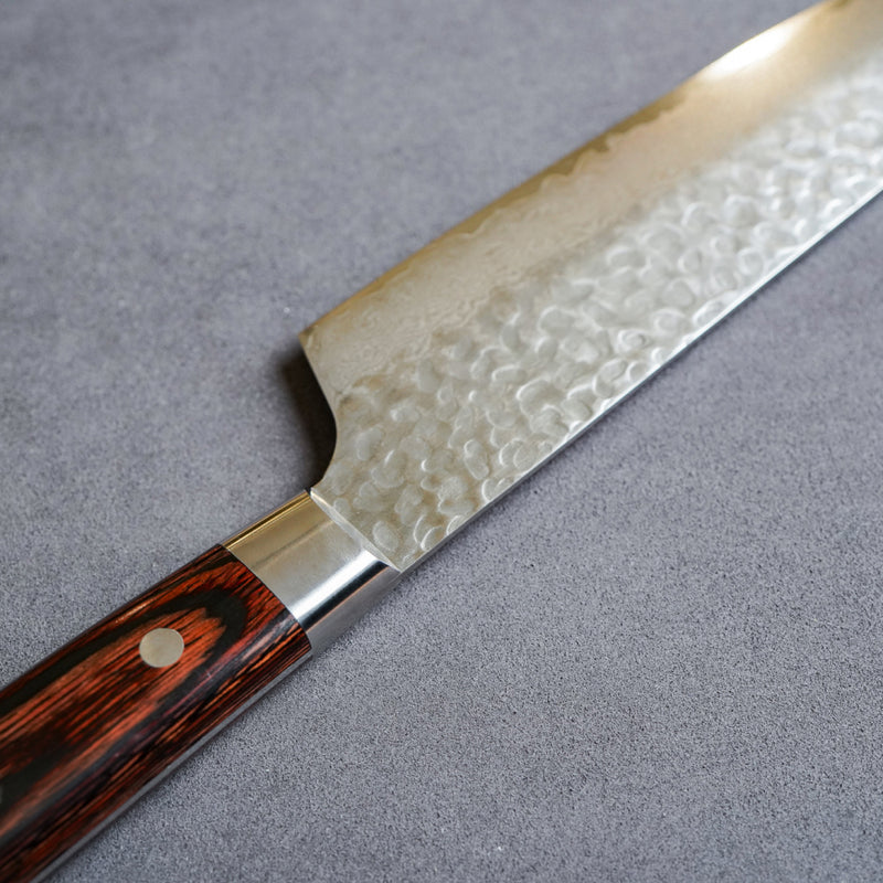 Sakai Takayuki 33-Layer VG10 Damascus Hammered Kiritsuke Gyuto Knife 190mm