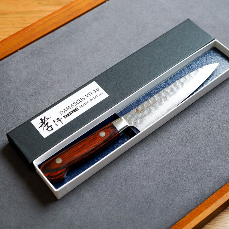 Sakai Takayuki 33-Layer VG10 Damascus Hammered Petit Knife 120mm