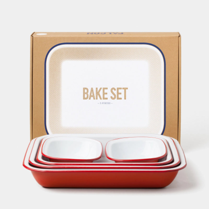 英國Falcon Enamelware 珐瑯烤焗盤5件套裝 Bake Set