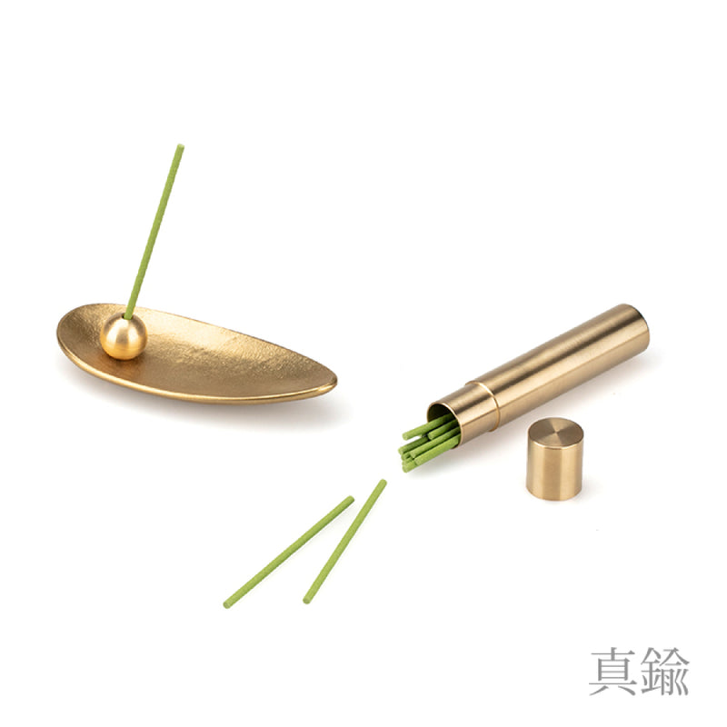 日本【能作】竹葉線香座 與 白檀線香組 限定套裝 Bamboo Leaf Incense Burner Sets