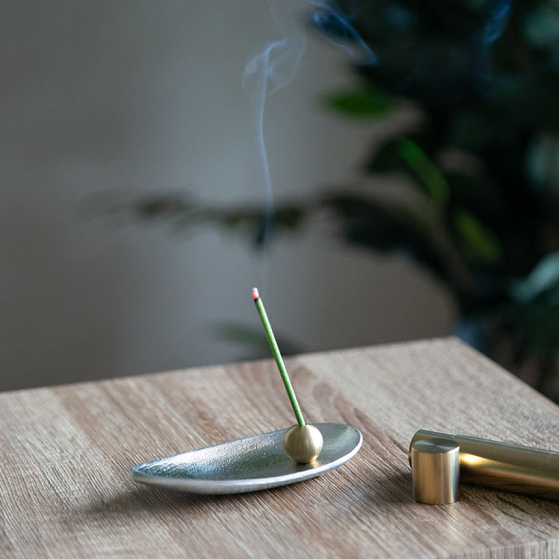 日本【能作】竹葉線香座 與 白檀線香組 限定套裝 Bamboo Leaf Incense Burner Sets