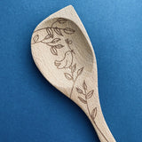 美國Talisman Designs 櫸木角勺 小鳥花紋 Beechwood Corner Spoon