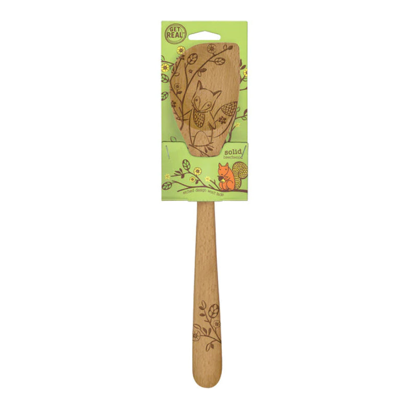 Talisman Designs Beechwood Corner Spoon - Animal Pattern