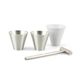 日本【能作】純錫清酒杯鎚目兩入組 Hammered Tin Sake Cup DIY Kit Set of 2