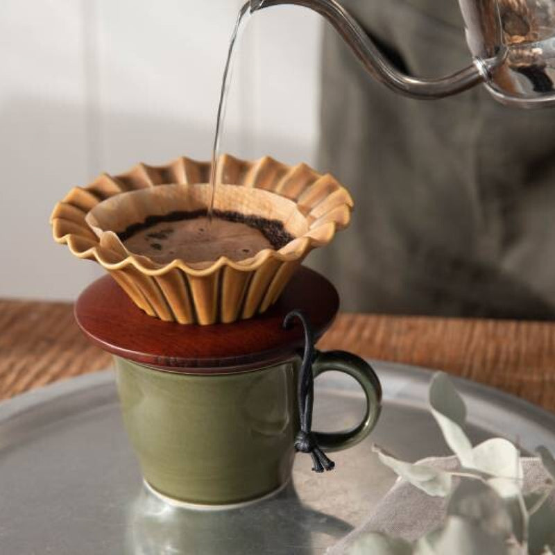 日本Bellows 花瓣美濃燒 復古咖啡濾杯
