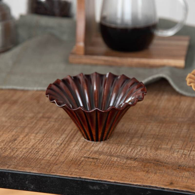 Japanese Bellows Petal Minoyaki Retro Coffee Filter 