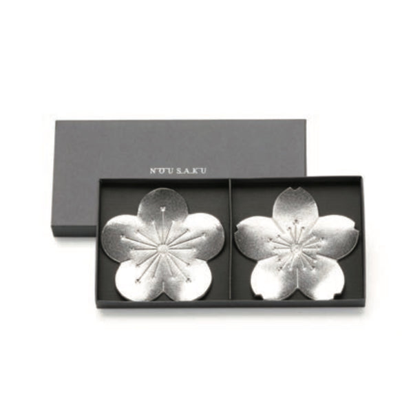 日本【能作】櫻花與梅花造形 花形托盤套裝 Flower Tray Box Set