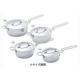 Miyaco Geo 7-Layer Composite Stainless Steel Single Handle Pot with Lid