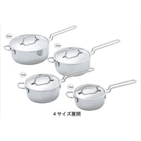 Miyaco Geo 7-Layer Composite Stainless Steel Single Handle Pot with Lid