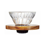 Hario V60 Olive Wood Glass Dripper