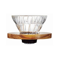 Hario V60 Olive Wood Glass Dripper