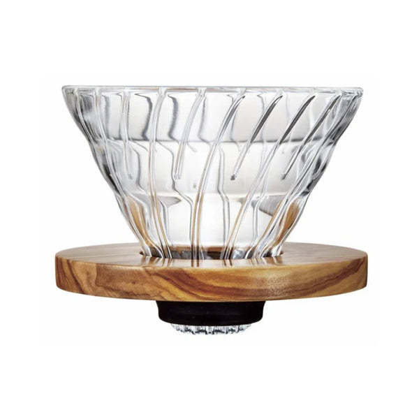 日本Hario V60 橄欖木 耐熱玻璃咖啡濾杯 Olive Wood Glass Dripper