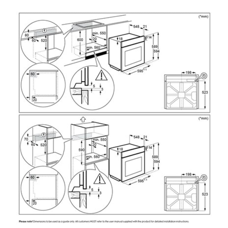 Electrolux 伊萊克斯 KOHGH00XA 72L 嵌入式 多功能焗爐 60厘米 UltimateTaste MultiFunction Built-in Oven 60cm