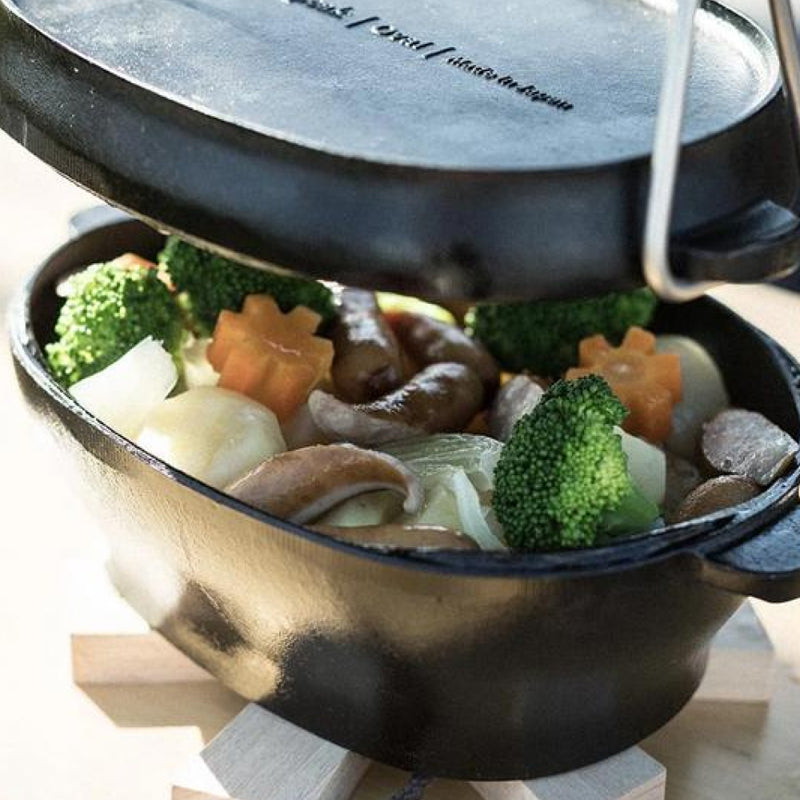 Snow Peak Yan Sanjo Micro Oval Cast Iron Pot CS-503R