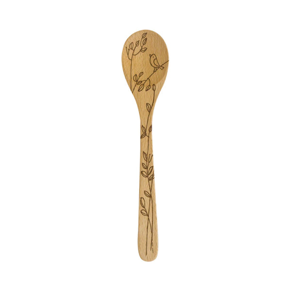 美國Talisman Designs 櫸木攪拌勺 小鳥花紋 Beechwood Mixing Spoon