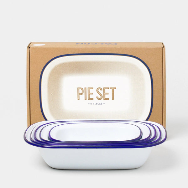 英國Falcon Enamelware 珐瑯烤批盤 5件套裝 Pie Set