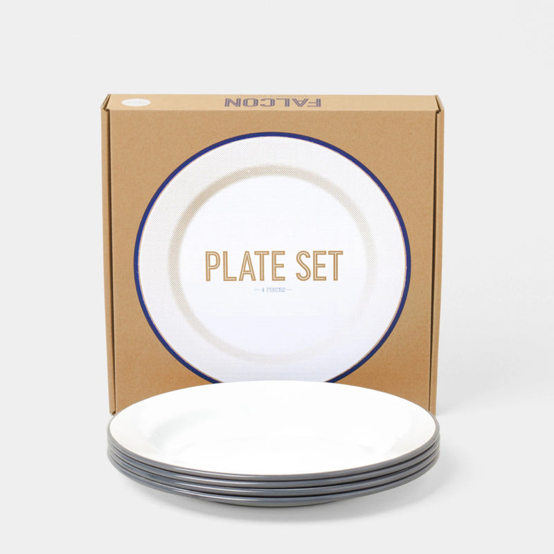 Falcon Enamelware Plate Set 24cm - 4 pcs