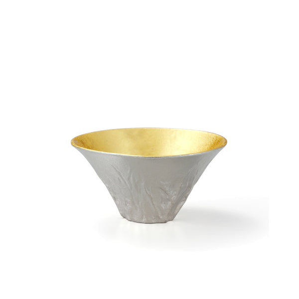 日本【能作】金箔富士山風情 純錫清酒杯 Tin Sake Cup with Gold Leaf FUJIYAMA
