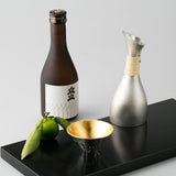 日本【能作】金箔富士山風情 純錫清酒杯 Tin Sake Cup with Gold Leaf FUJIYAMA