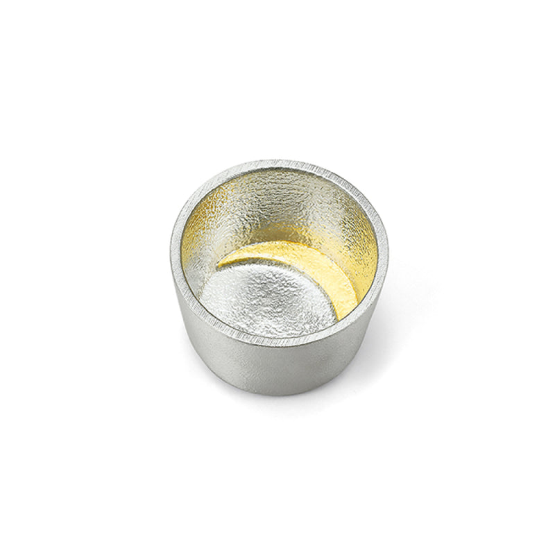 Nousaku Pure Tin Sake Cup with Gold Leaf Moon