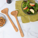 美國Talisman Designs 櫸木沙律匙及匙叉套裝 動物花紋 Beechwood Salad Serving Set