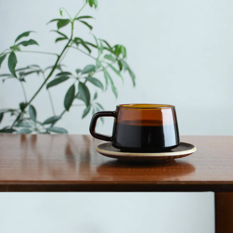 日本KINTO SEPIA 琥珀色有耳玻璃杯 amber mug