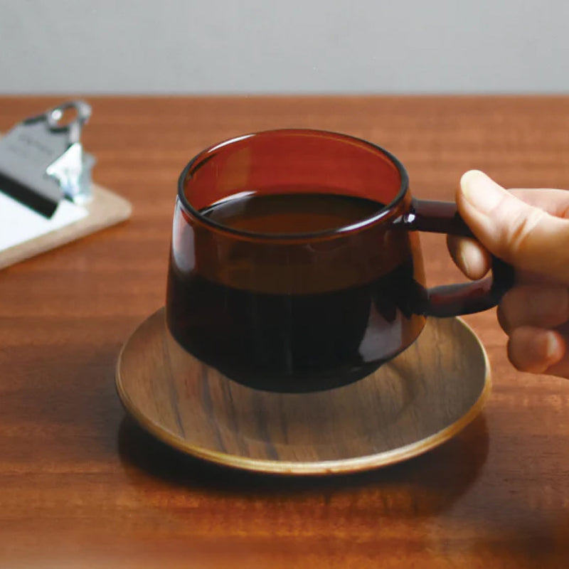 日本KINTO SEPIA 琥珀色有耳玻璃杯 amber mug