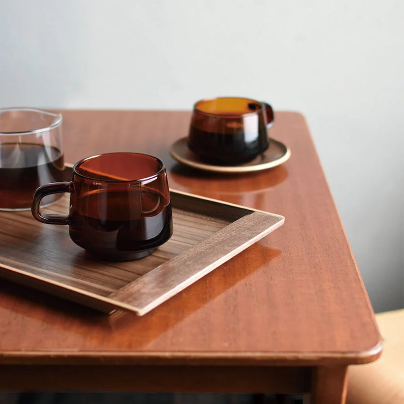 日本KINTO SEPIA 琥珀色有耳玻璃杯 amber mug
