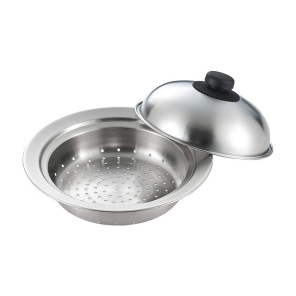 Yoshikawa Stainless Steel Steaming Plate with Lid