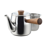 Miyaco Japanese Wooden Handle Teapot 380ml - Mirror 