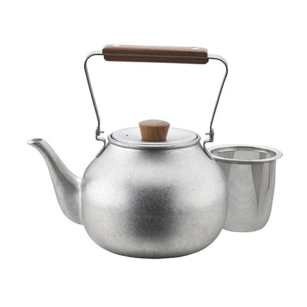 Miyaco Japanese Wooden Handle Teapot 700ml - Frosted Silver 