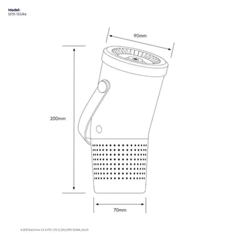 Electrolux UltimateHome 300 Portable Mini Air Purifier for Personal and Car Use 
