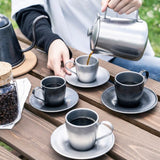 日本青芳 VINTAGE系列 不鏽鋼 咖啡杯連碟子 DW Cup & Saucer 160ml